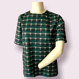 Anthropologie Maeve Plaid Top